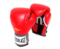 перчатки боксерские тренировочные everlast pu pro style anti-mb 16 унций, красные