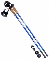 палки для скандинавской ходьбы berger rainbow, 77-135 см, 2-секционные, синий/голубой
