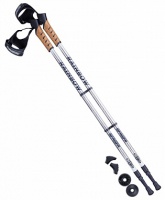 палки для скандинавской ходьбы berger rainbow, 77-135 см, 2-секционные, серый/белый